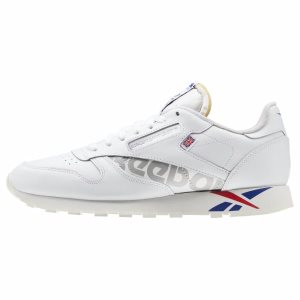 Reebok Classic Leather MU Turnschuhe Herren - Königsblau Rot/Weiß - DE 743-UJR